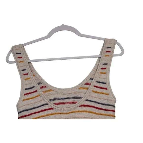 Madewell Tank Top Small Striped Sleeveless Knit Sweater Boho Colorful Beach - Picture 7 of 10